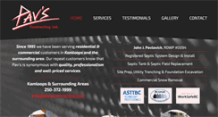 Desktop Screenshot of pavscontracting.com